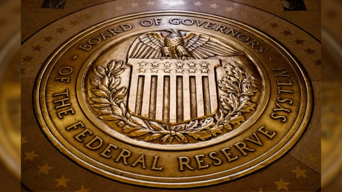 The seal of the Board of Governors of the U.S. Federal Reserve System lies embedded in the floor at the Marriner S. Eccles Federal Reserve Board Building in Washington on Feb. 5, 2018. (Andrew Harnik/File via AP)