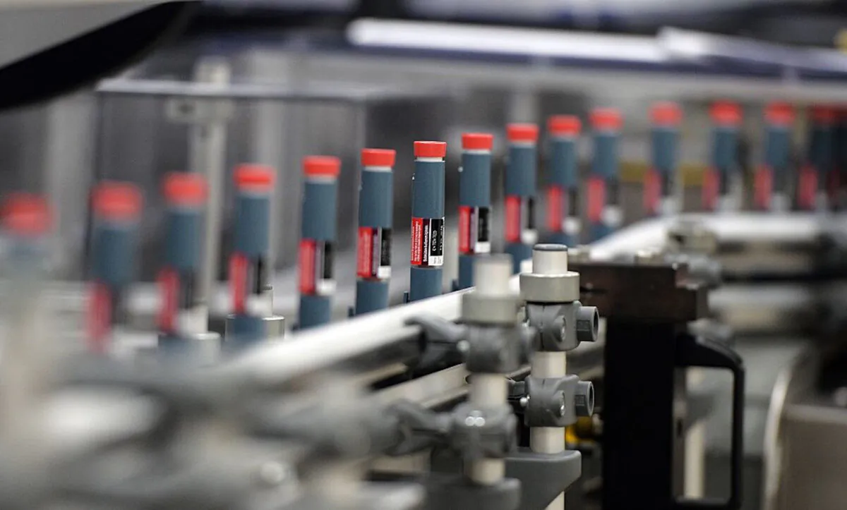 An insulin pen production line in Fegersheim, France, on Oct. 12, 2015. (Frederick Florine/AFP/Getty Images)