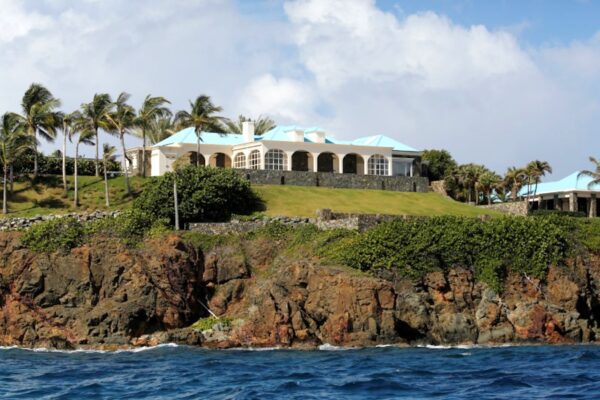 File photo: Homes can be seen on Little St. James Island, one of the properties owned by investor Jeffrey Epstein near Charlotte Amalie.