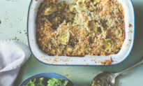 Flageolet Bean and Artichoke Gratin