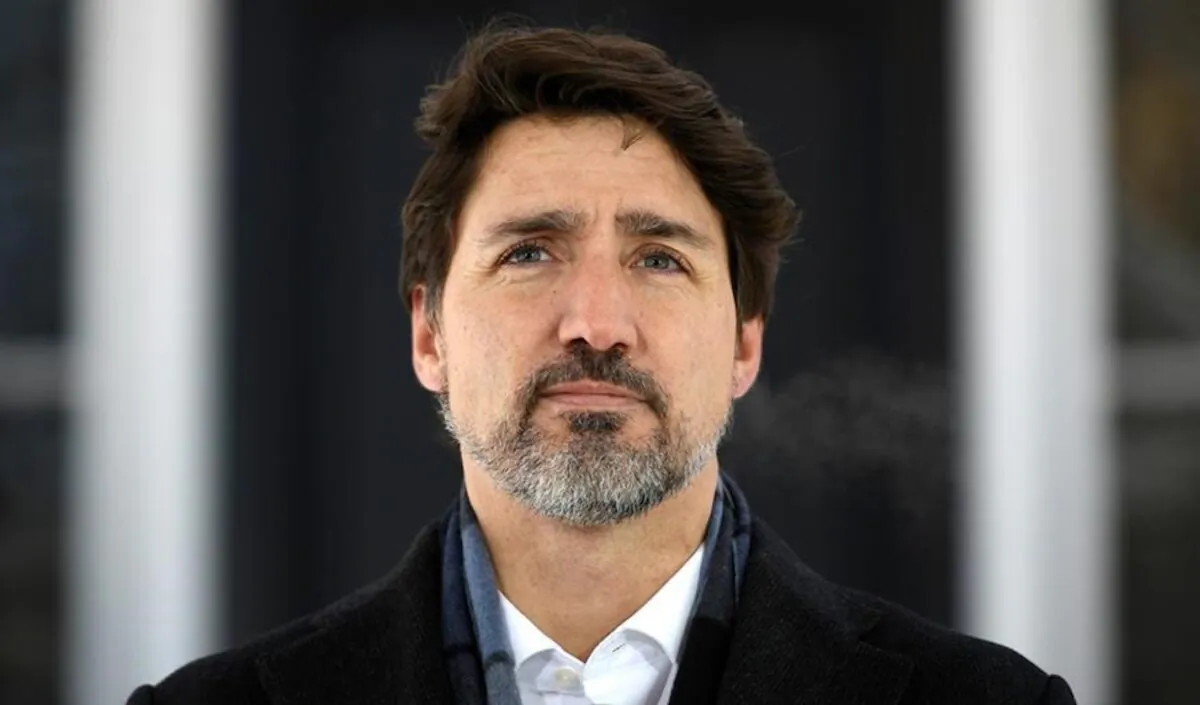 Prime Minister Justin Trudeau speaks at a press conference on COVID-19 at Rideau Cottage, his residence on the grounds of Rideau Hall in Ottawa, on March 21, 2020. (Justin Tang/The canadian press)