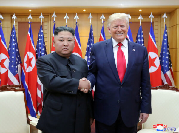 Trump meets with North Korean leader Kim Jong Un at the DMZ on the border of North and South Korea