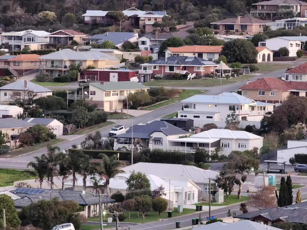 Houses are seen in Albany, Western Australia, on May 22, 2024. (Susan Mortimer/The Epoch Times)