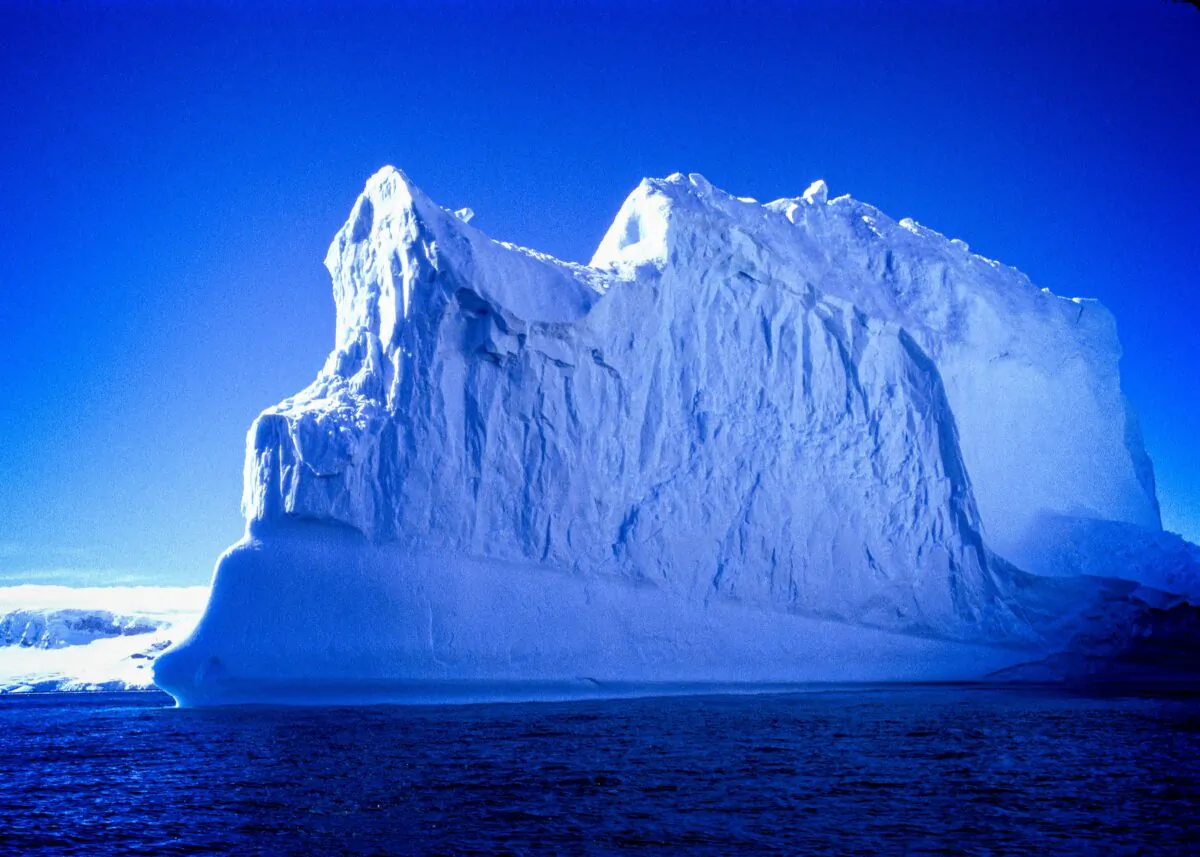 Antarctica is the only place on Earth where you can see stretches of stunning blue ice. (Copyright Fred J. Eckert)