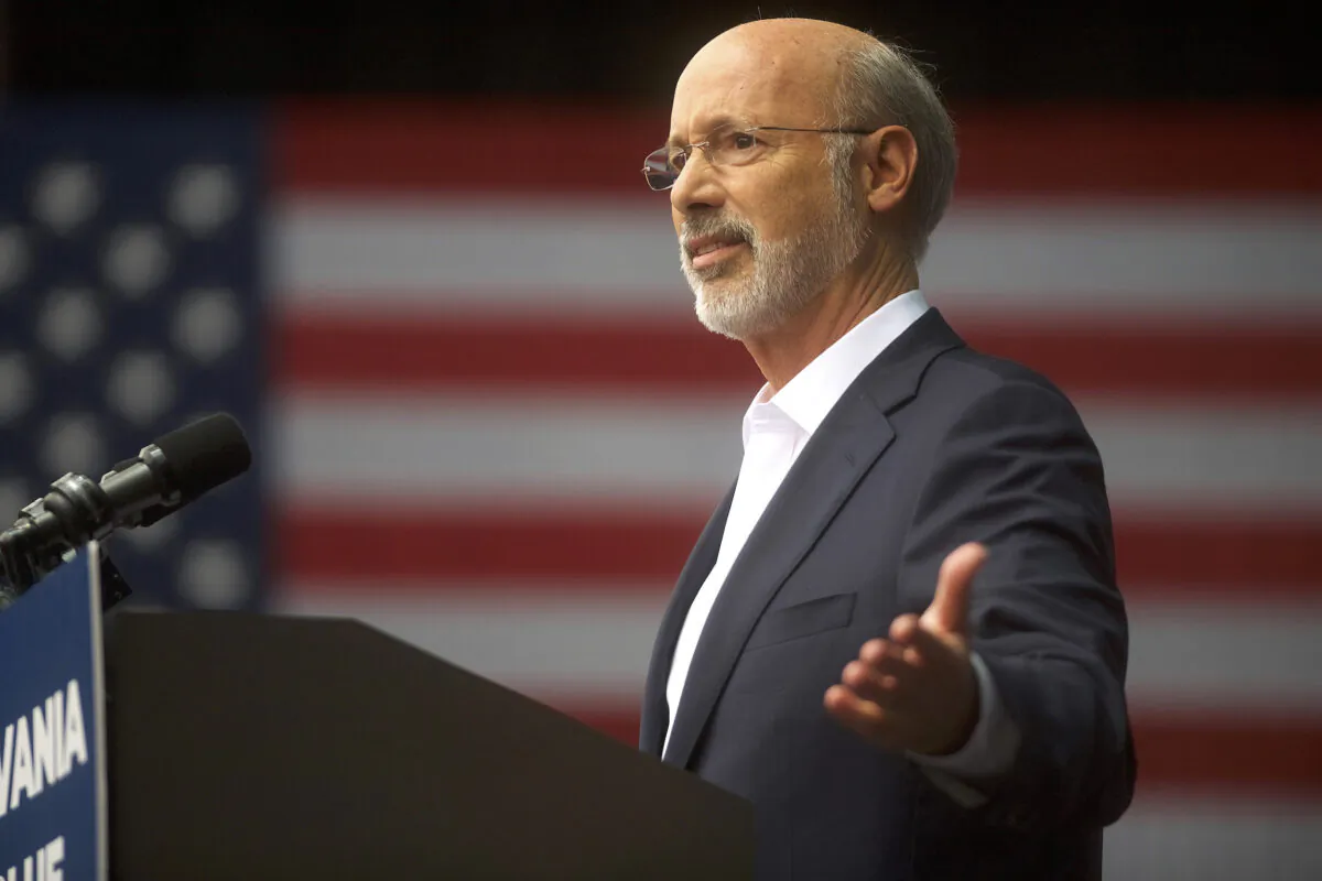 Pennsylvania Gov. Tom Wolf speaks at a campaign rally in Philadelphia, Pennsylvania on Sep. 21, 2018. (Mark Makela/Getty Images)