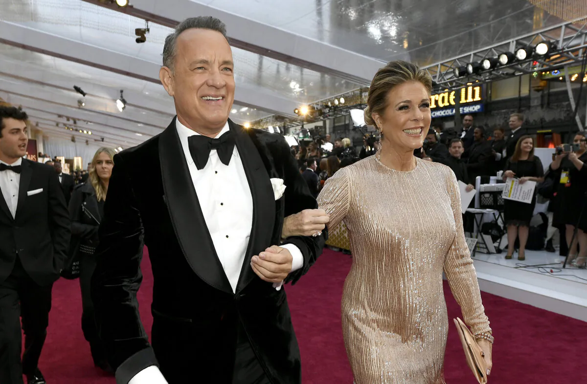 (L-R) Tom Hanks and Rita Wilson attend the 92nd Annual Academy Awards at Hollywood and Highland on Feb. 09, 2020 in Hollywood, Calif. (Kevork Djansezian/Getty Images)