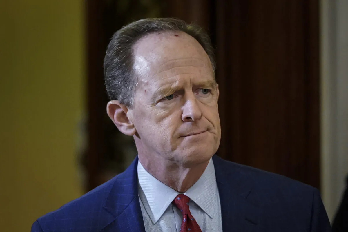 Sen. Pat Toomey (R-Pa.) at the U.S. Capitol in Washington on Jan. 30, 2020. (Drew Angerer/Getty Images)