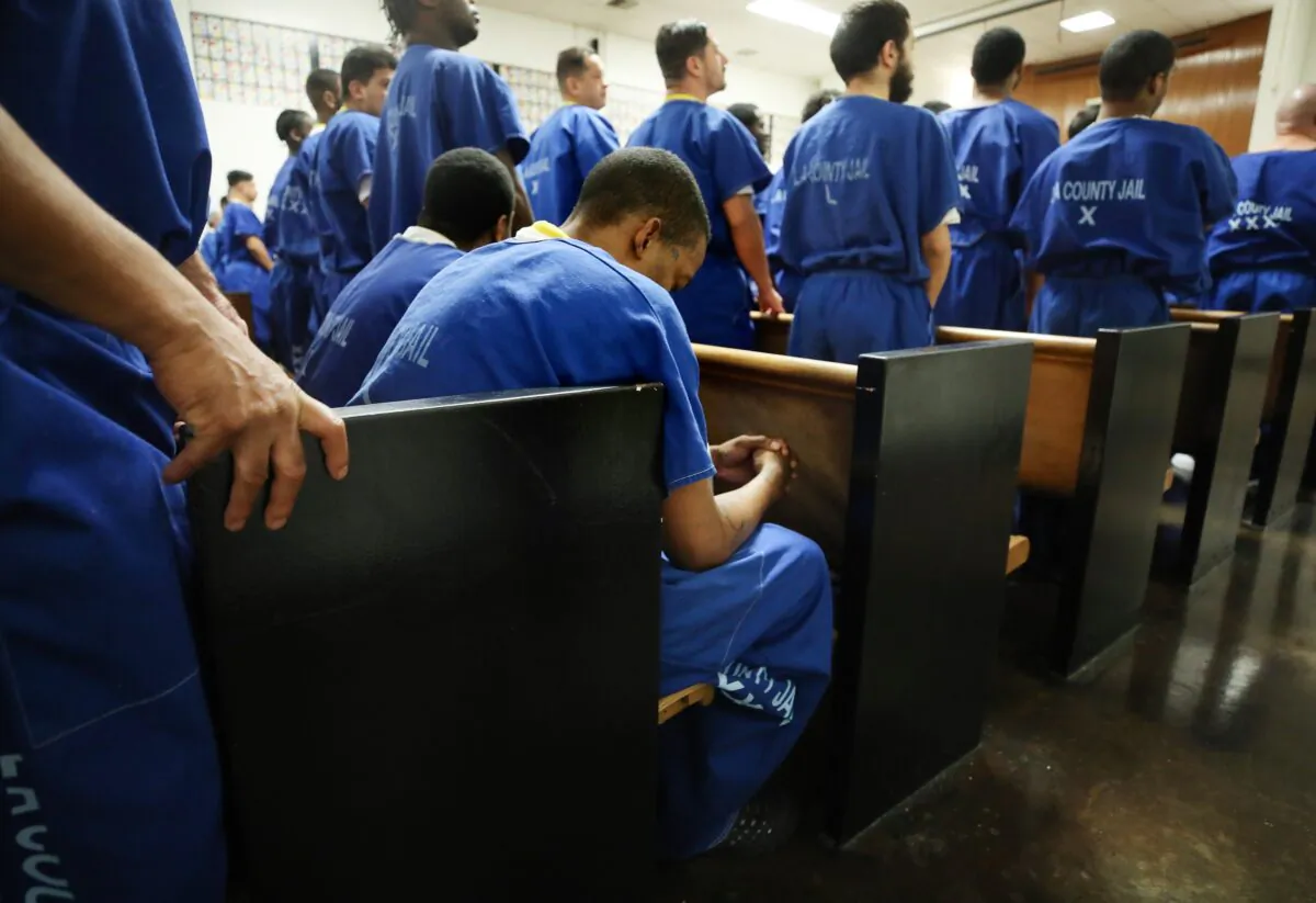 Inmates at Men's Central Jail in Los Angeles, California in a file photograph. (Mario Tama/Getty Images)