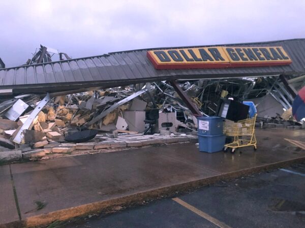 A Dollar General store destroyed