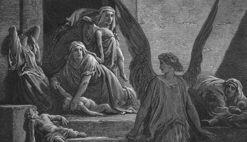 A detail from an 1866 illustration of the 10th plague—the killing of all firstborn sons in Egypt—by Gustave Doré (1832–1883). (Hulton Archive/Getty Images)