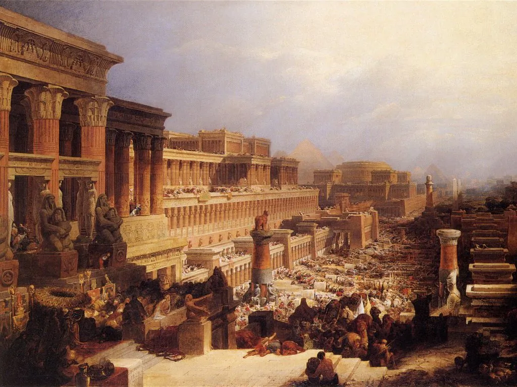 “Departure of the Israelites,” 1829, by David Roberts. Birmingham Museum and Art Gallery. (US-PD)