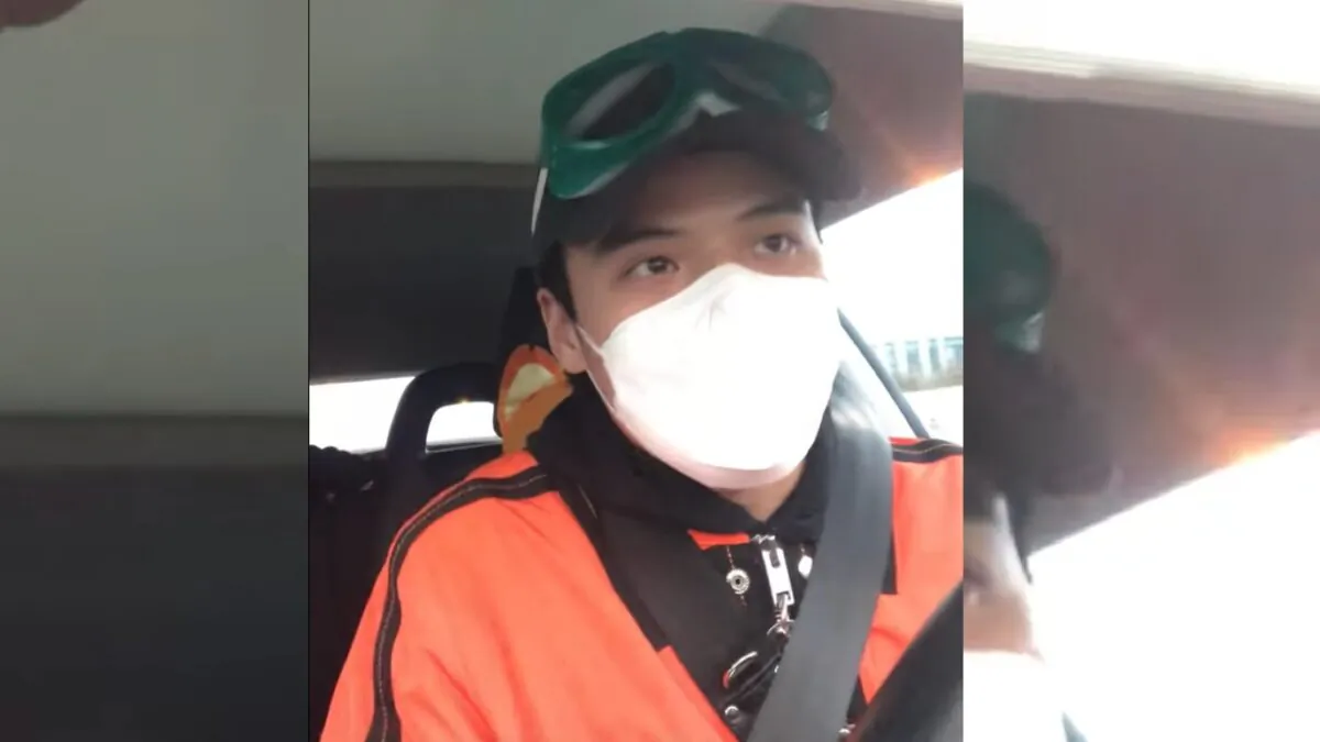 Li Zehua, 25, a former state broadcast CCTV anchor, during a live stream on Feb. 26, 2020. (Screenshot)
