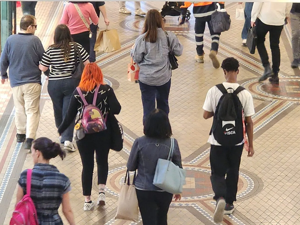 People walk through a shopping mall in Sydney, Australia, on Oct. 25, 2024. (Susan Mortimer/The Epoch Times)