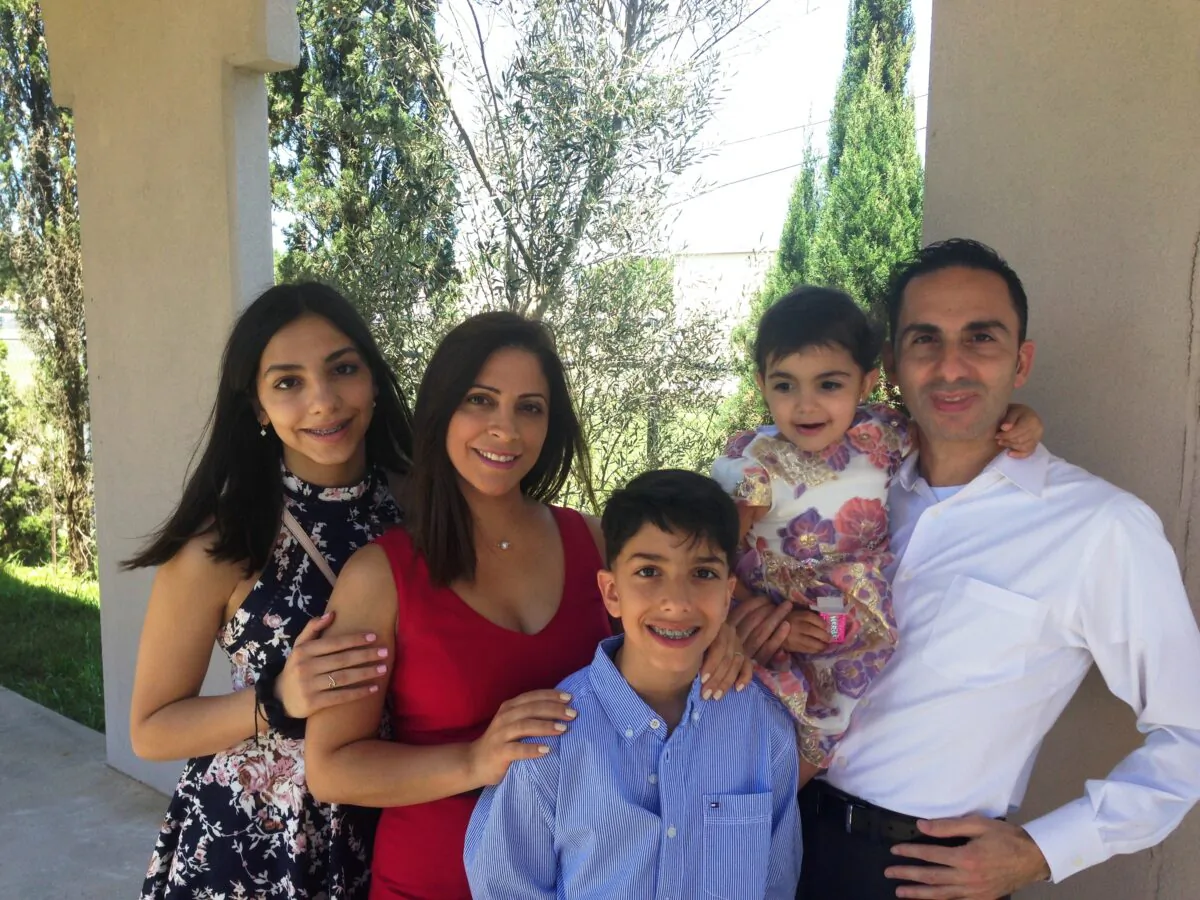 Charbel Boujaoude (R) with his family in 2019. (Courtesy of Charbel Boujaoude)
