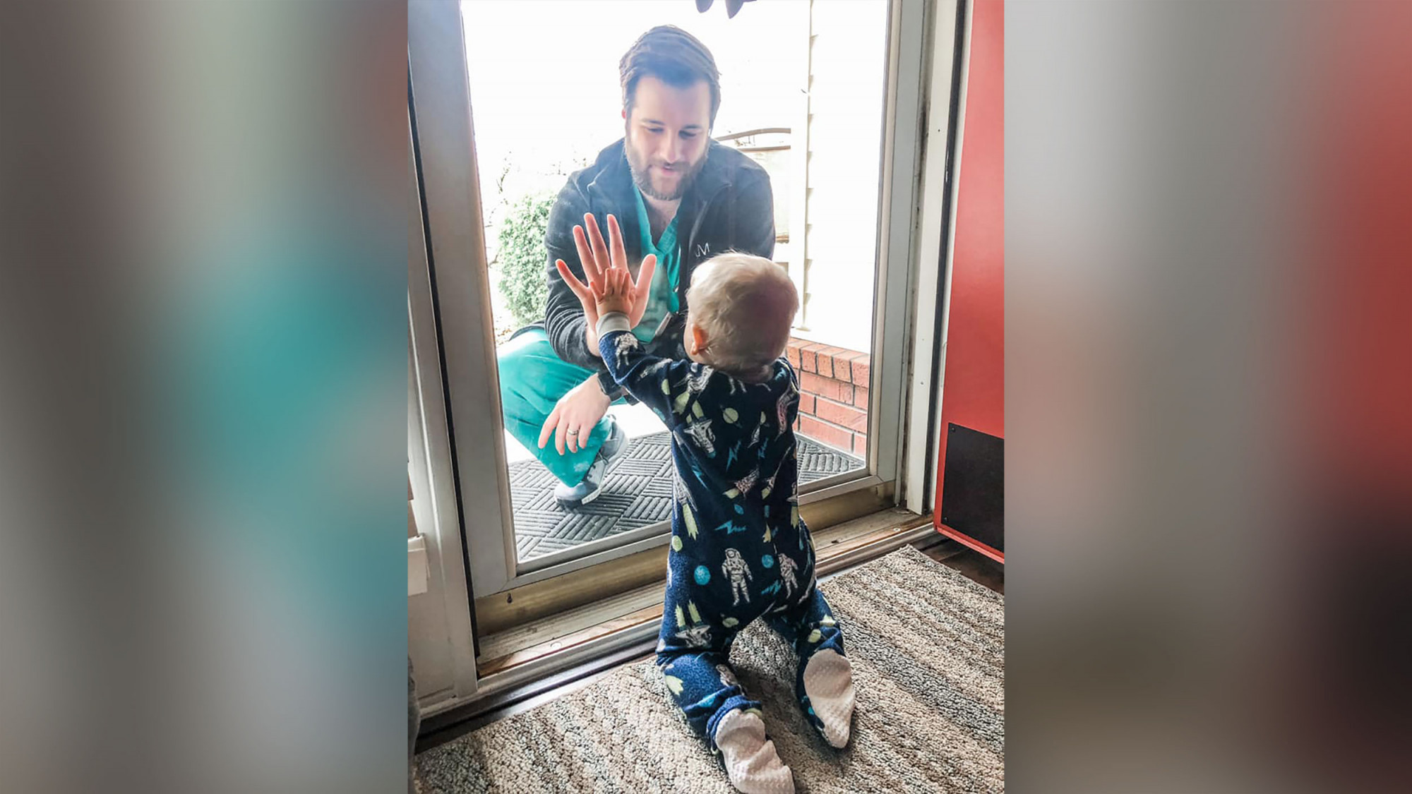 Dr. Jared Burks sees his 1-year-old son