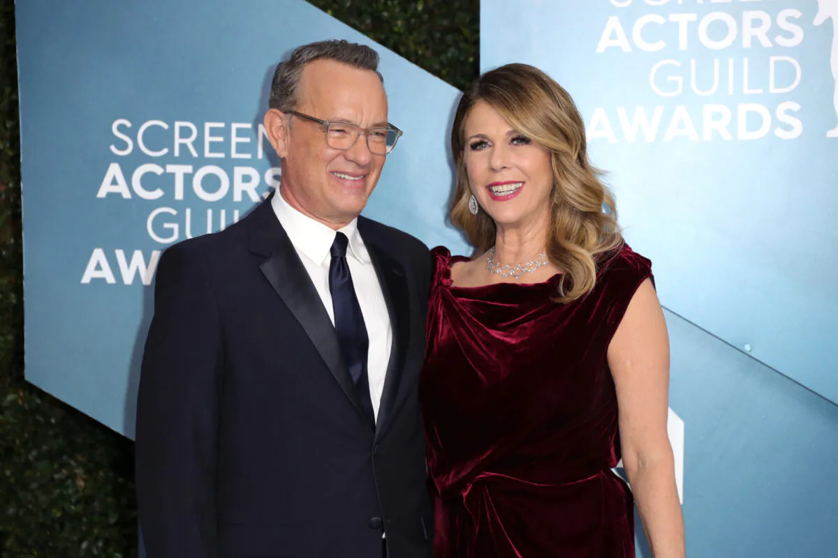 Tom Hanks (L) and Rita Wilson attend 26th Annual Screen Actors Guild Awards at The Shrine Auditorium in Los Angeles, Calif., on Jan. 19, 2020. (Leon Bennett/Getty Images)