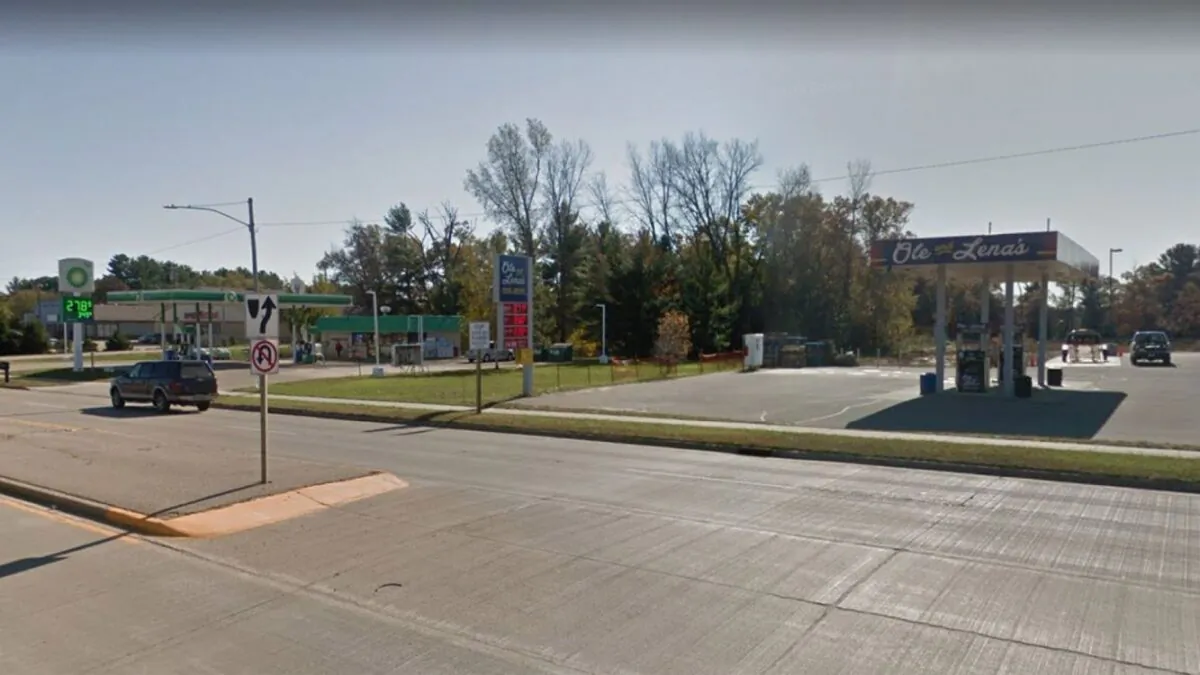 A user on GasBuddy reported the low price at an Ole and Lenas Fuel Depot in Wautoma, Wisconsin, making it possibly the cheapest gas in the country. (Google Maps)