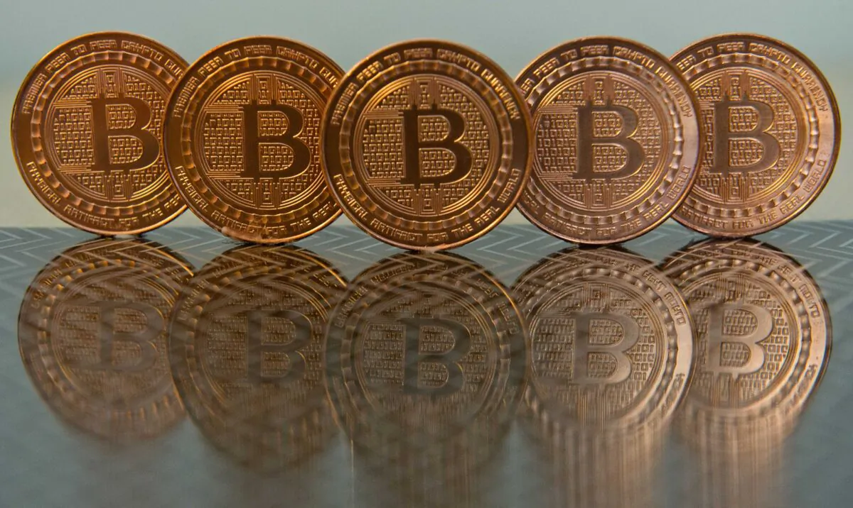 Bitcoin medals in Washington on June 17, 2014. (Karen Bleier/AFP via Getty Images)