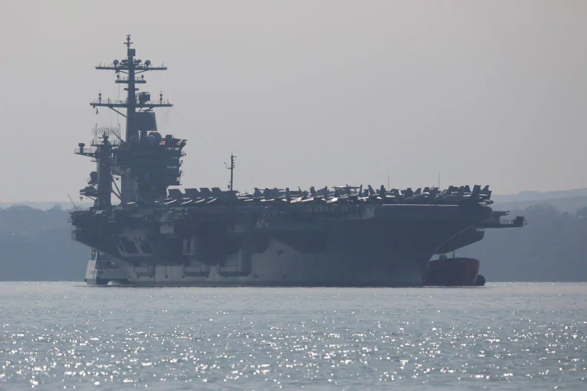 File photo of USS Theodore Roosevelt pictured in Gosport, England, on March 23, 2015. (Dan Kitwood/Getty Images)
