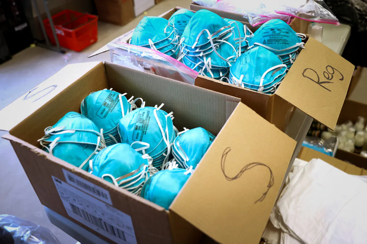 Boxes of N95 protective masks are seen in a file photograph. (Mike Segar/Reuters)