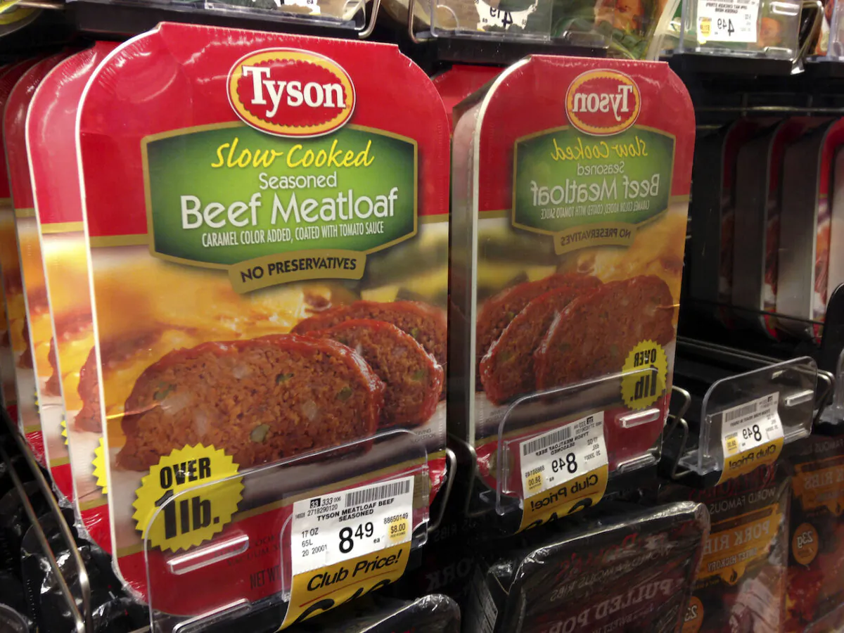 Tyson Foods beef meat loaf for sale at a grocery store in Encinitas, Calif., on May 29, 2014. (Mike Blake/Reuters)
