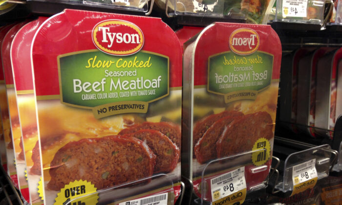 Tyson Foods beef meat loaf for sale at a grocery store in Encinitas, Calif., on May 29, 2014. (Mike Blake/Reuters)