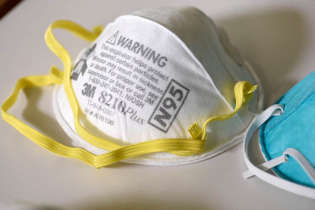 N95 masks at a 3M lab in Maplewood, Minn., on March 4, 2020. (Nicholas Pfosi/Reuters)
