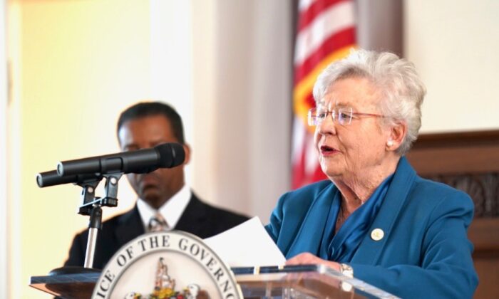 Alabama Governor Kay Ivey announces a statewide stay-at-home order on April 3, 2020. (Office of the Governor)