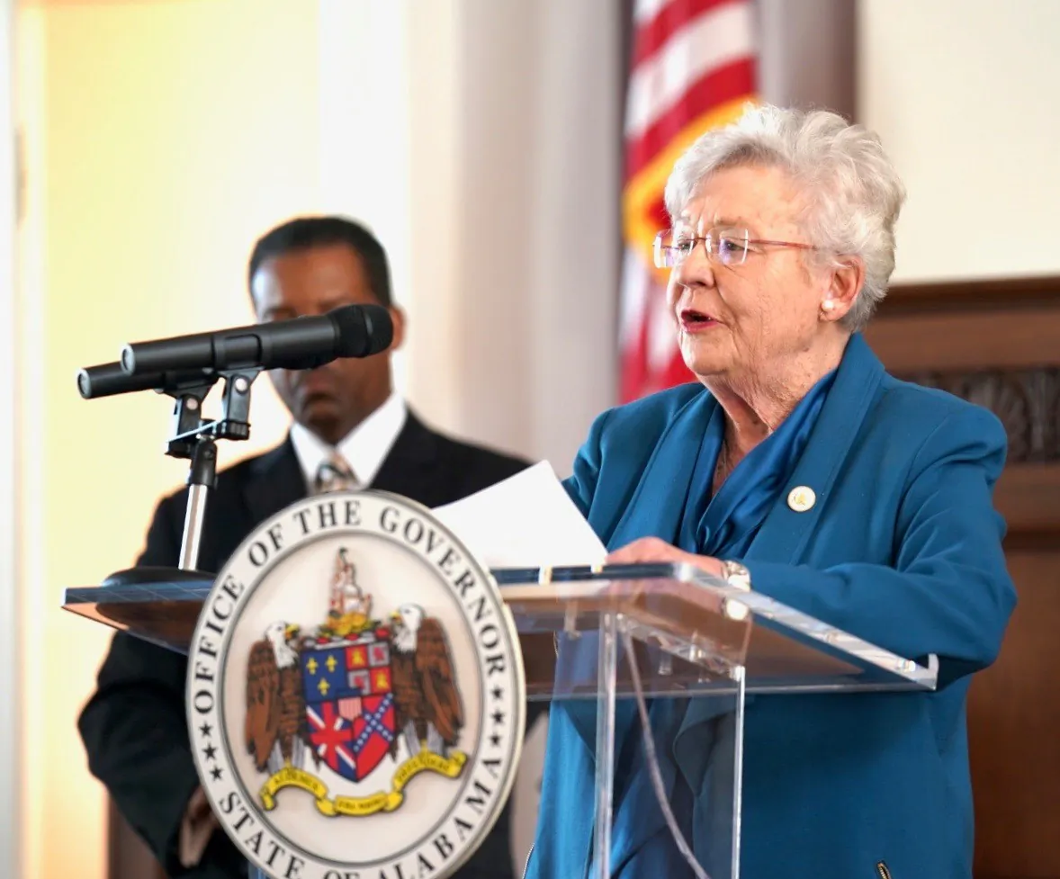 Alabama Governor Kay Ivey announces a statewide stay-at-home order on April 3, 2020. (Office of the Governor)