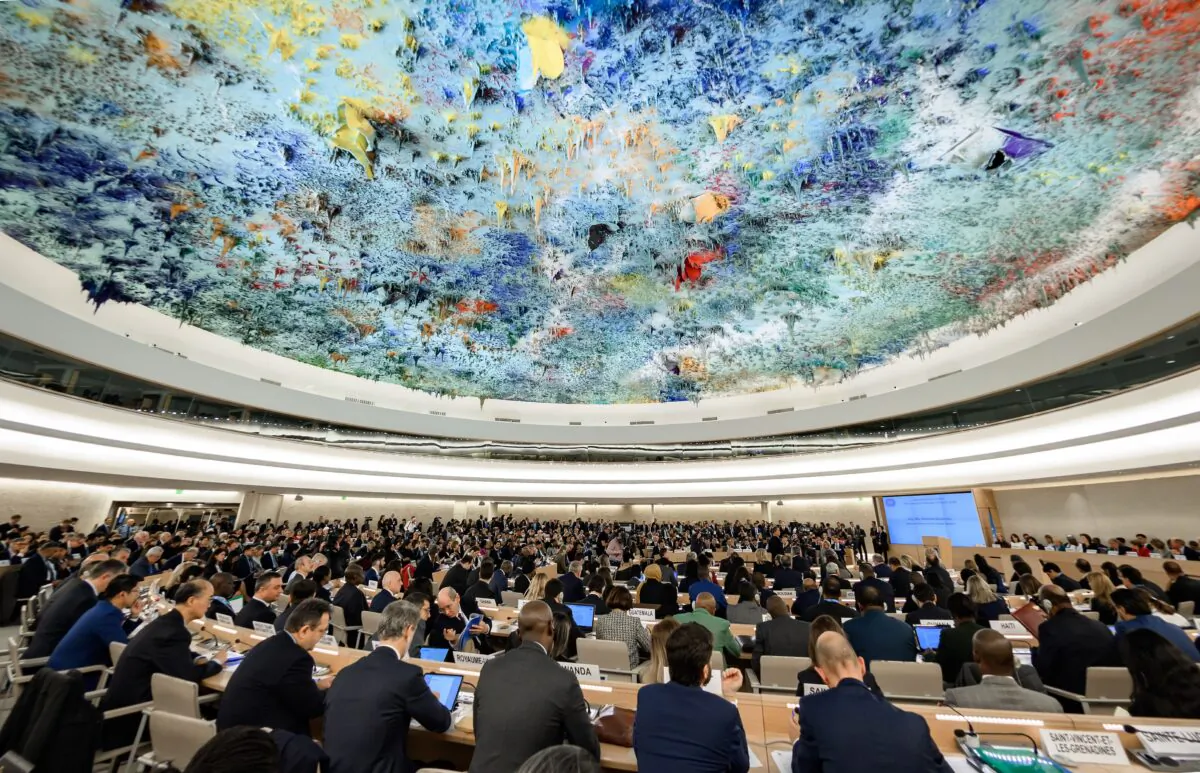Delegates attend the opening of the UN Human Rights Council's main annual session on February 24, 2020 in Geneva. -(Fabrice Coffrini/AFP via Getty Images)