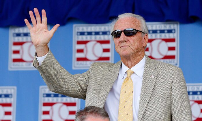 Al Kaline, the Hall of Fame right-fielder for the Detroit Tigers, is seen during the Baseball Hall of Fame induction ceremony at Clark Sports Center in Cooperstown, N.Y., on July 27, 2014. (Jim McIsaac/Getty Images)