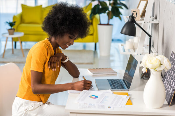 woman working
