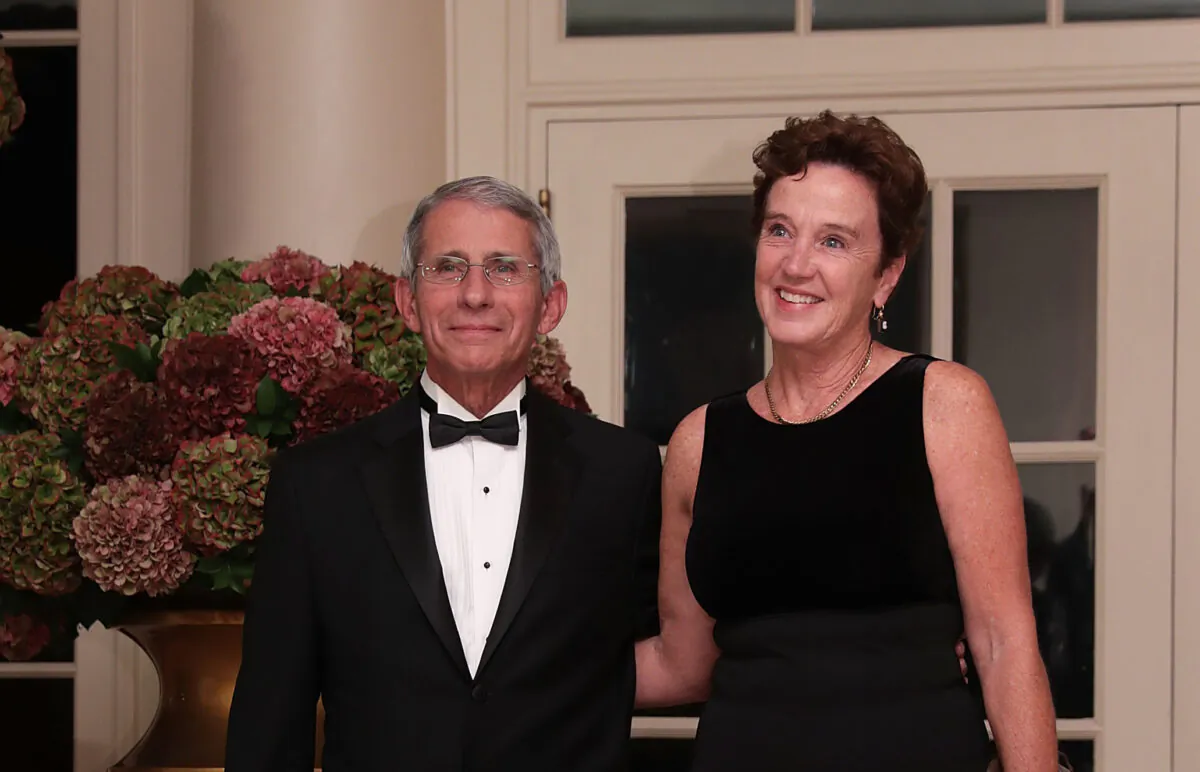 Director of the National Institute of Allergy & Infectious Diseases at the National Institute of Health Anthony Fauci and his wife Christine Grady arrive at the White House for a state dinner on October 18, 2016. (Alex Wong/Getty Images)