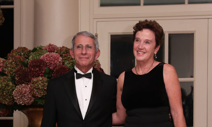 Director of the National Institute of Allergy & Infectious Diseases at the National Institute of Health Anthony Fauci and his wife Christine Grady arrive at the White House for a state dinner on October 18, 2016. (Alex Wong/Getty Images)