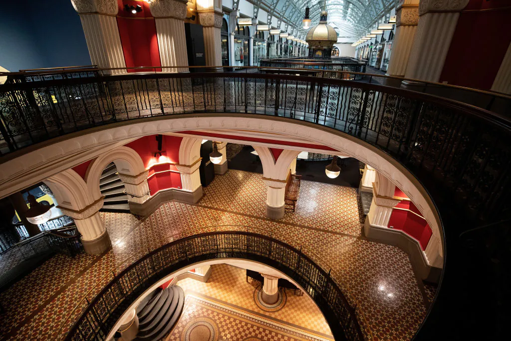 The interior of the Queen Victoria Building where retail stores are currently closed due to COVID-19 on April 1, 2020 in Sydney, Australia. (Cameron Spencer/Getty Images)