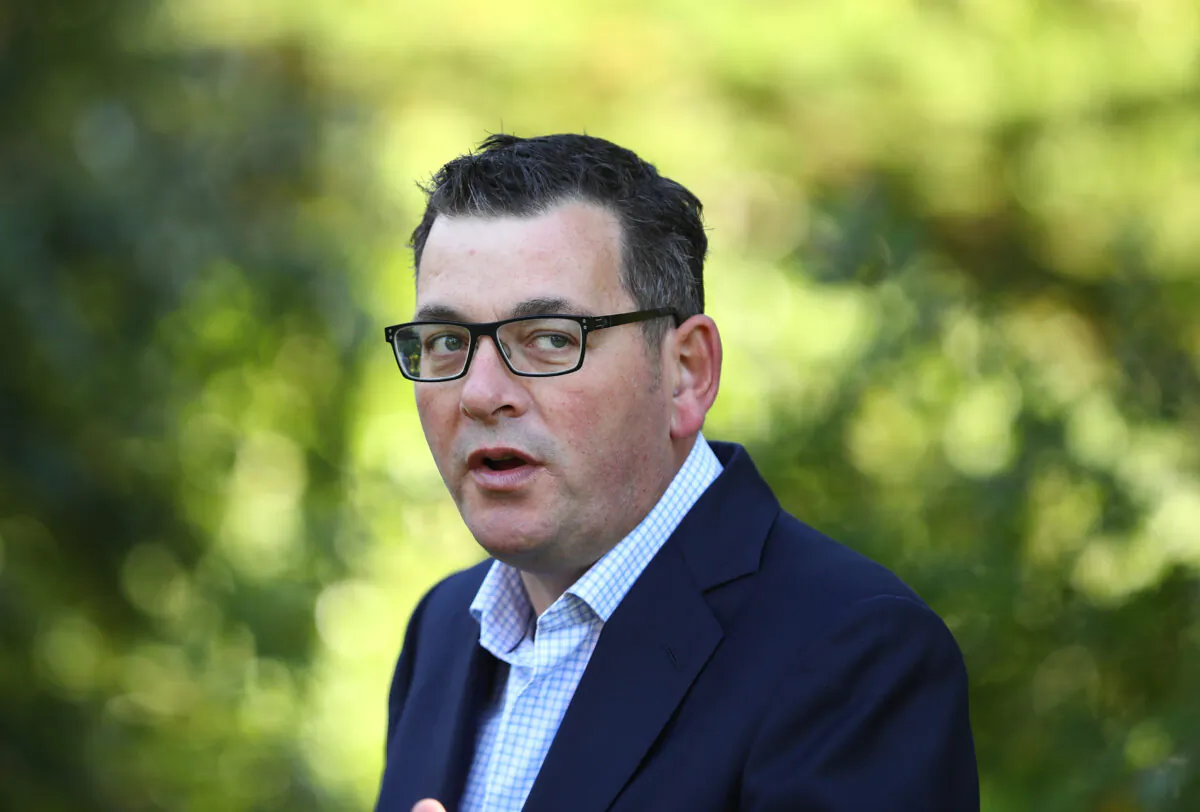 Victorian Premier, Daniel Andrews speaks to the media during a press conference at Parliament House on March 28, 2020 in Melbourne, Australia. (Robert Cianflone/Getty Images)