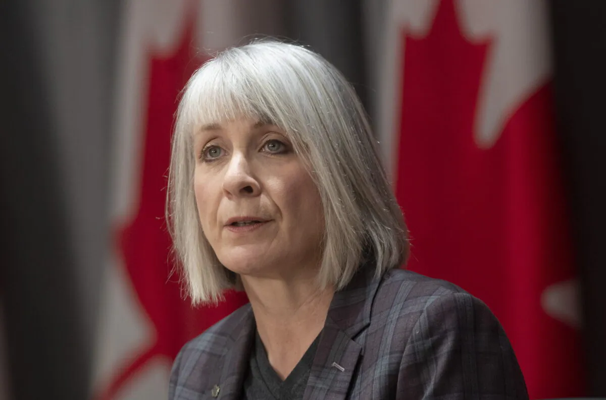 Minister of Health Patty Hajdu speaks at a news conference in Ottawa on April 3, 2020.  (The Canadian Press/Adrian Wyld)