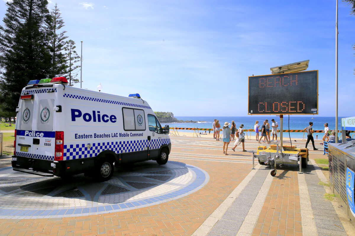 Coogee beach is closed in Sydney's eastern suburbs on March 22, 2020 in Sydney, Australia. (Mark Evans/Getty Images)