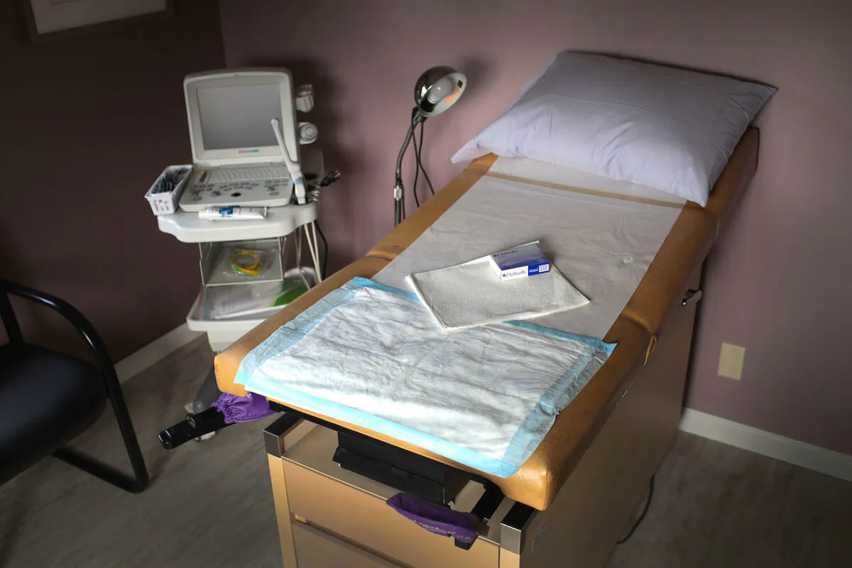 An ultrasound machine sits next to an exam table in an examination room at abortion provider Whole Woman's Health of South Bend in South Bend, Ind., on June 19, 2019. (Scott Olson/Getty Images)