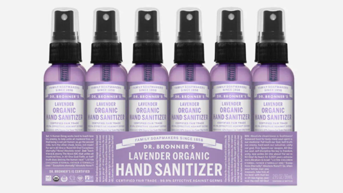 Dr. Bronner's company has encountered a surprise supply problem: It was running out of bottles.(Courtesy of Dr. Bronner's)