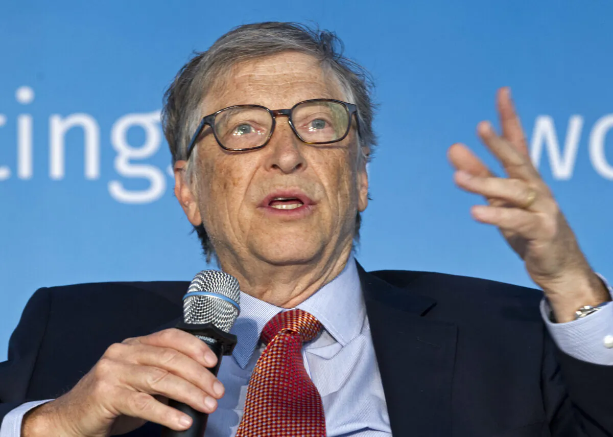 Bill Gates speaks in Washington on April 21, 2018. (Jose Luis Magana/AP Photo)