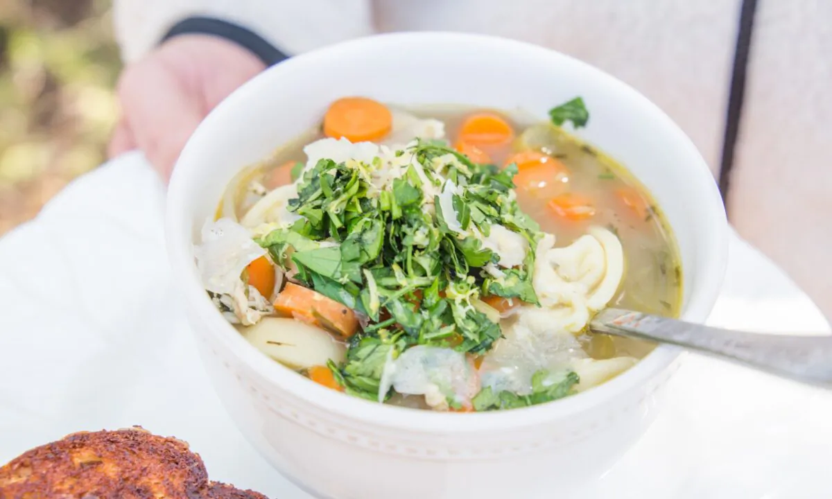 Pair a bowl of this soup with a simple grilled cheese sandwich, for extra comforting power. (Caroline Chambers)