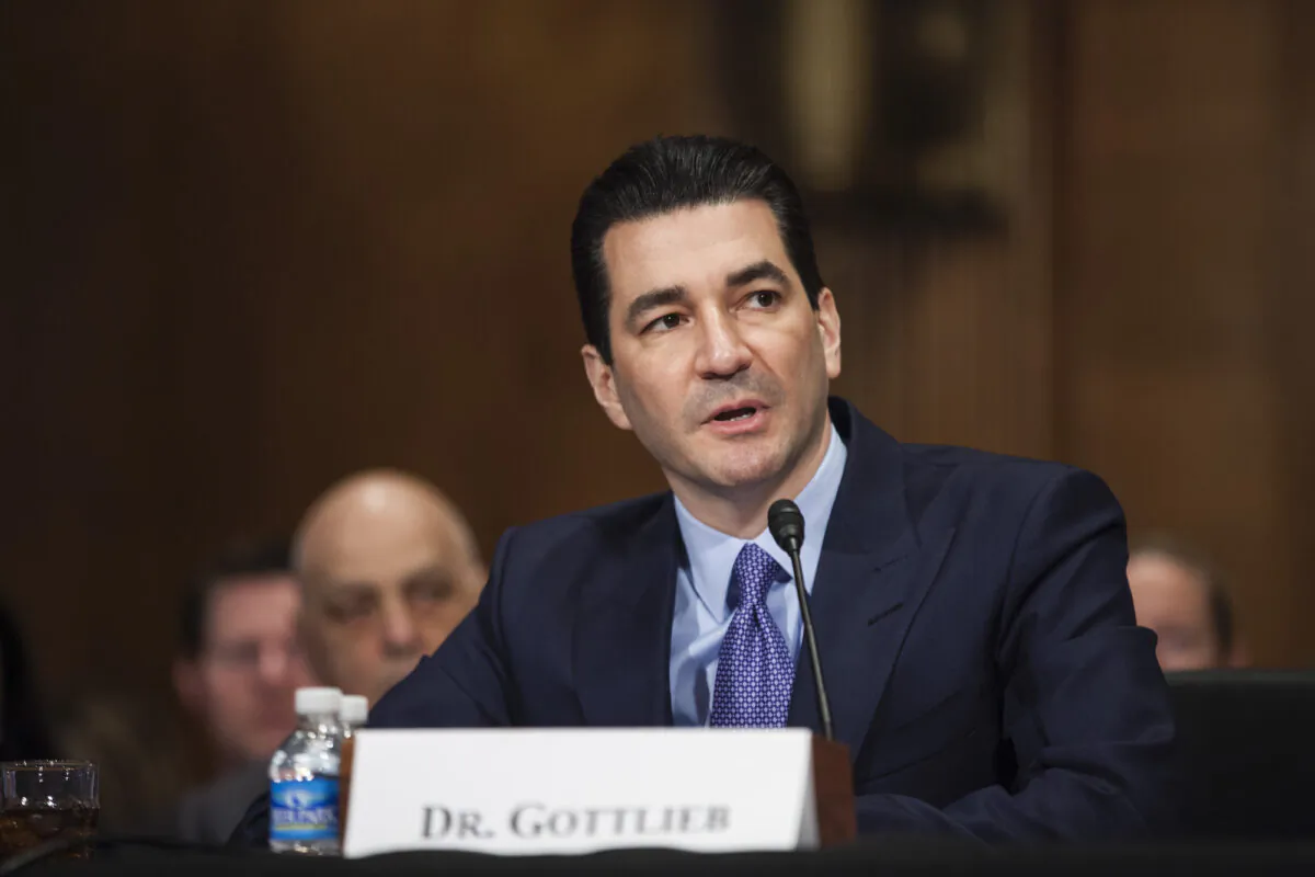Scott Gottlieb testifies during a Senate Health, Education, Labor and Pensions Committee hearing on Capitol Hill in Washington on April 5, 2017. (Zach Gibson/Getty Images)