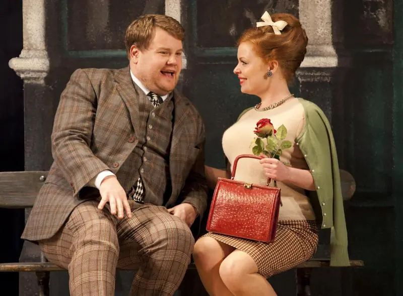 Francis Henshall (James Corden) falls for Dolly (Suzie Toase) in the hilarious “One Man, Two Guvnors.”