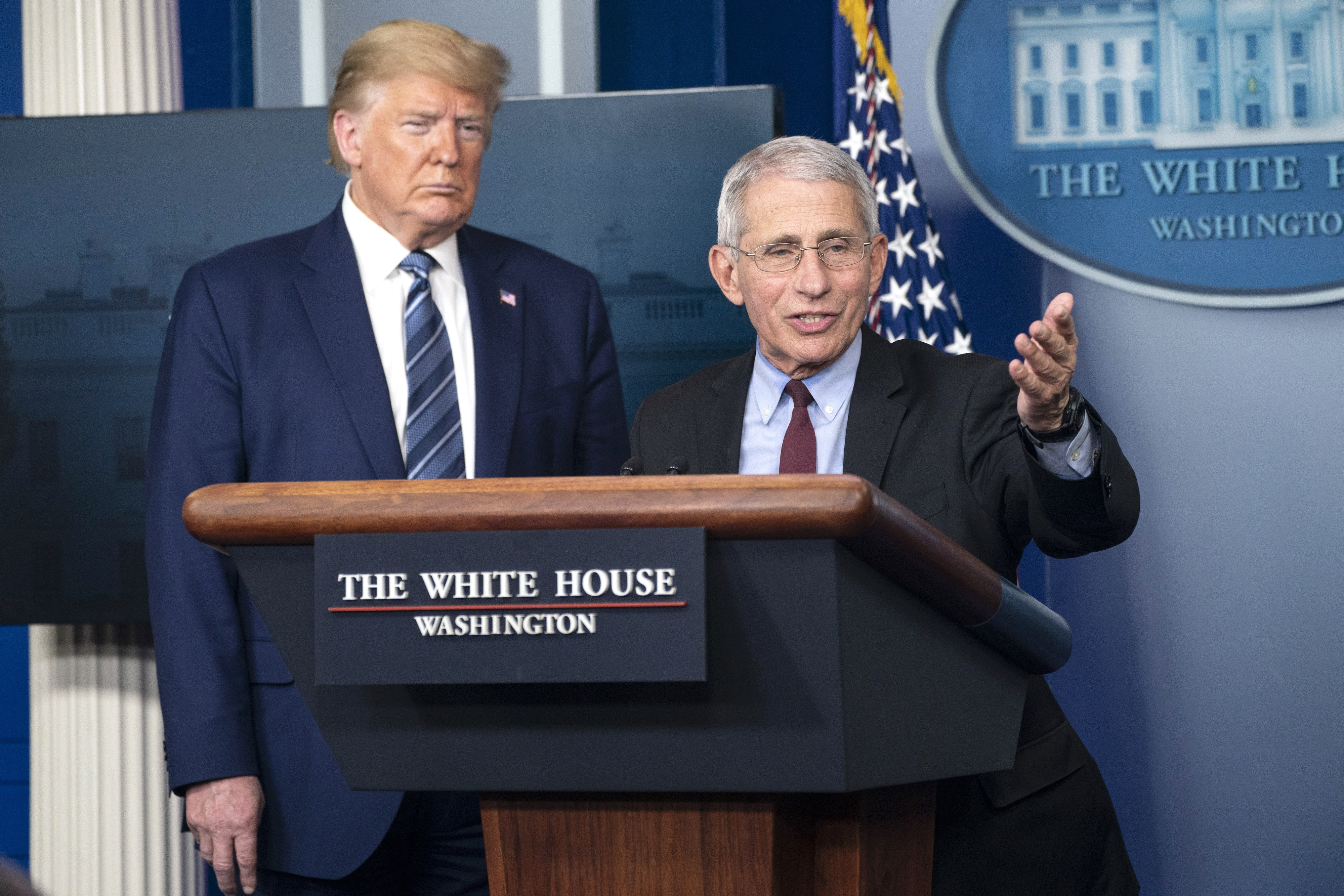 Anthony Fauci and Trump