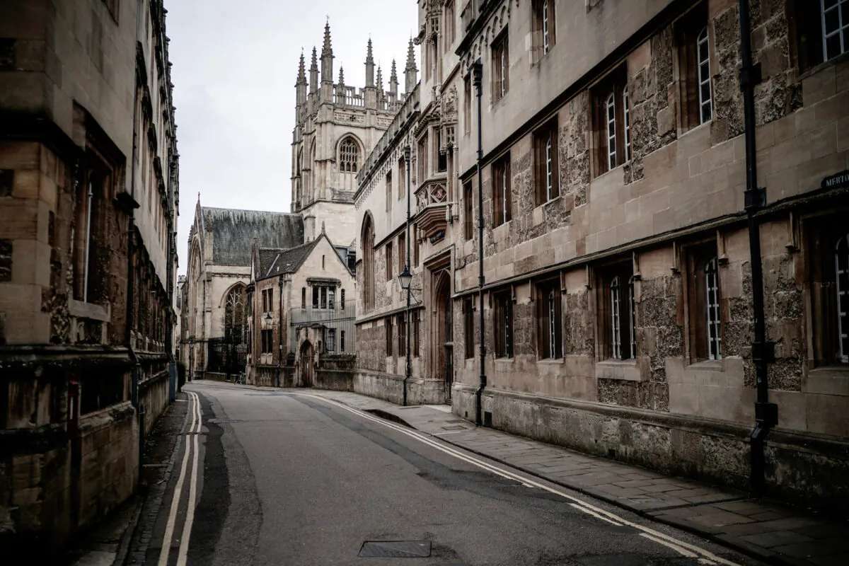 Empty streets in Oxford, UK, on April 3, 2020. (Christopher Furlong/Getty Images)