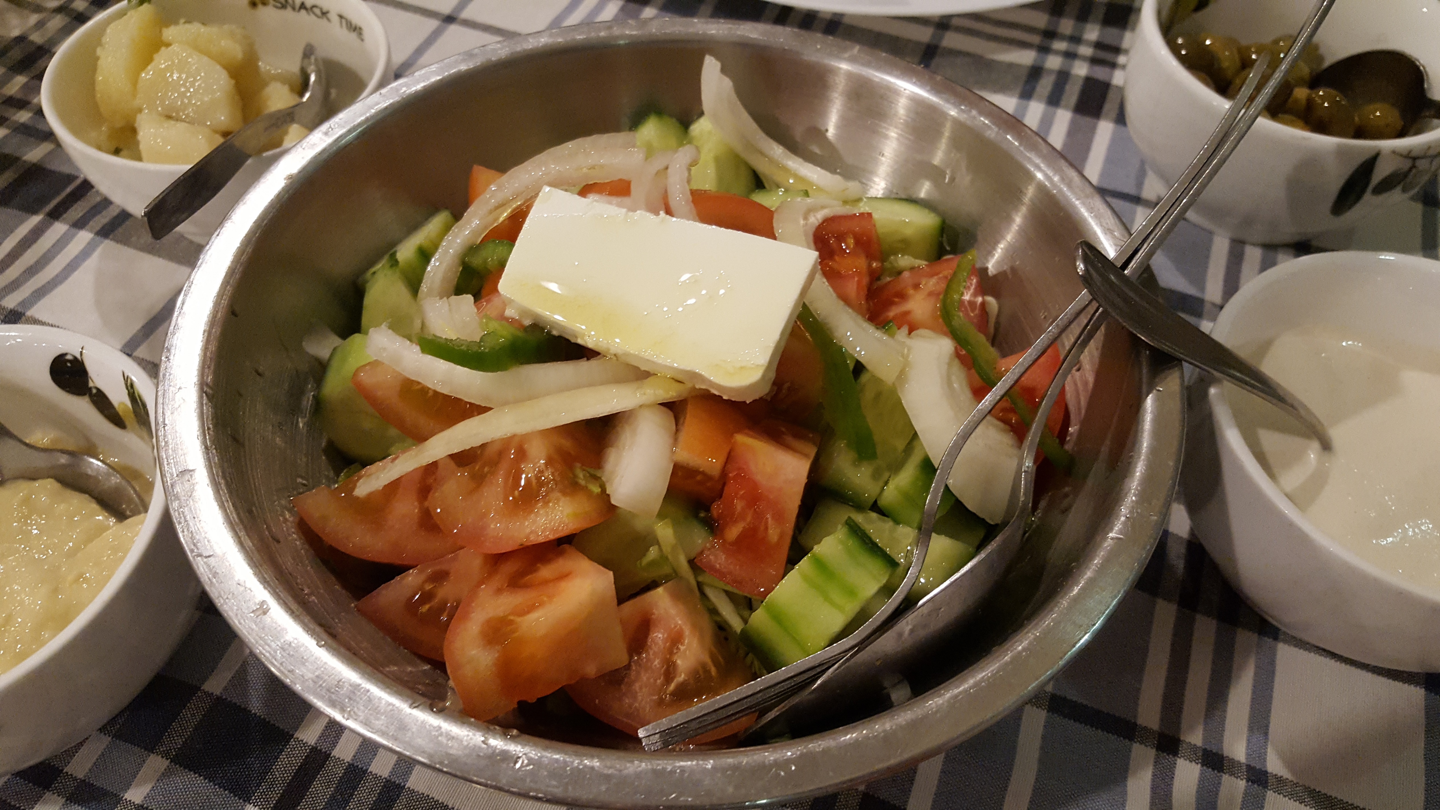 village salad and meze