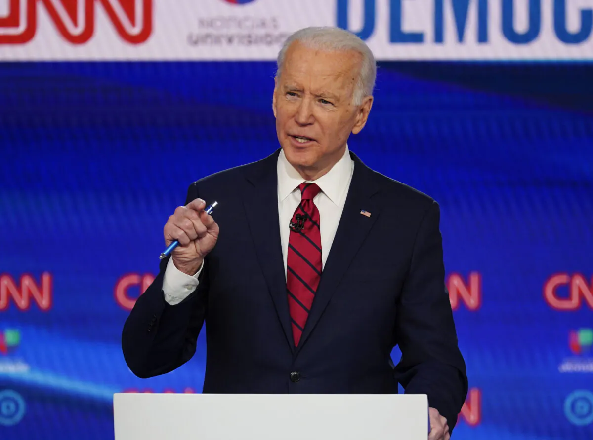 Former Vice President Joe Biden on March 15, 2020. (Evan Vucci/AP Photo)