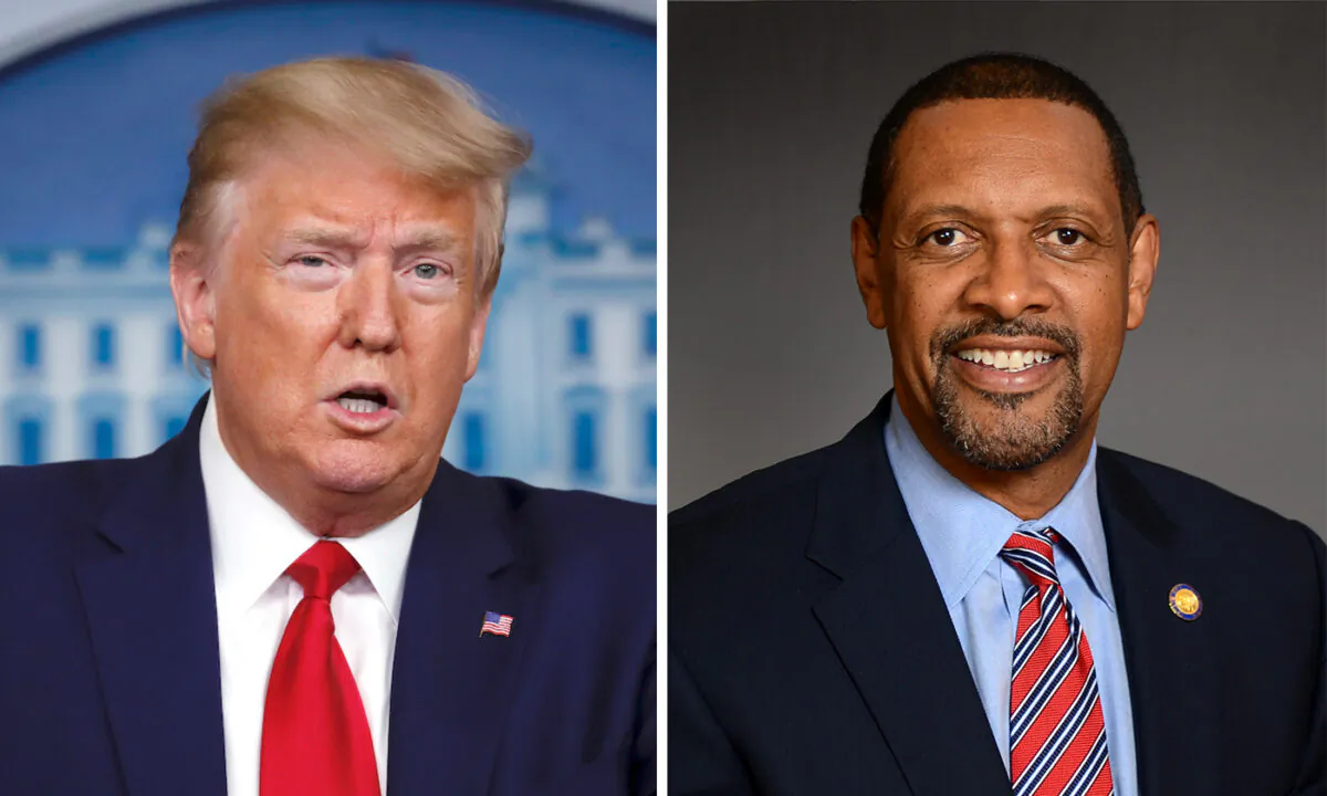 President Donald Trump (L) (Alex Brandon/AP Photo) and Vernon Jones (Georgia House of Representatives)
