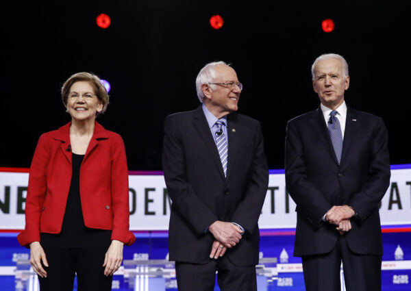 Elizabeth Warren, Bernie Sanders, Joe Biden, Amy Klobuchar
